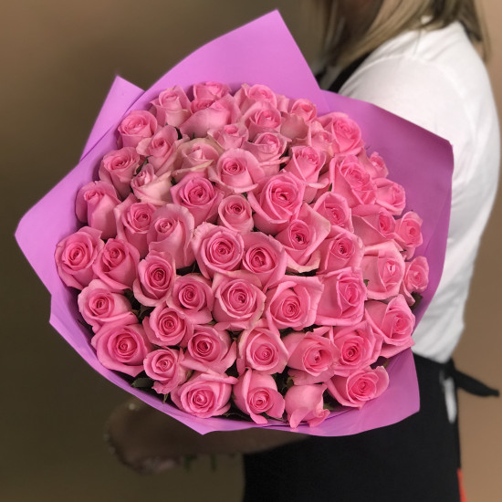 Букеты из роз Букет из 55 роз (70см)