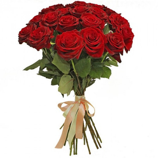 Букеты из роз Букет из 19 красных роз (50см)