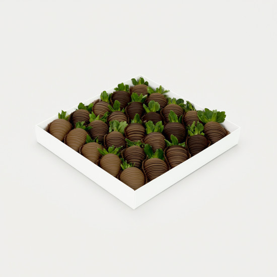 Набор клубники в шоколаде Тёмно-молочная...