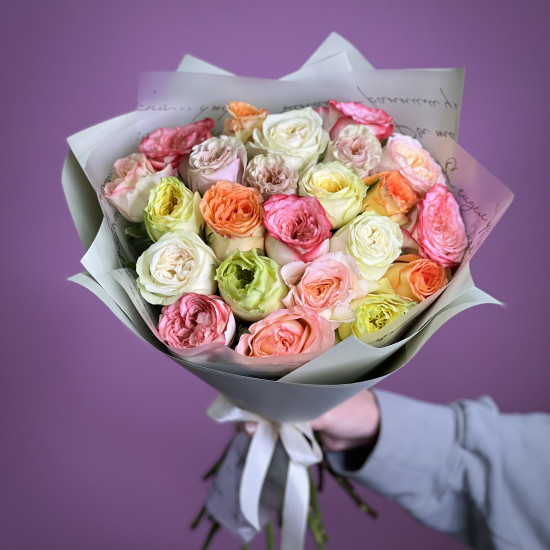 Пионовидная роза Букет из пионовидной розы Мармелад