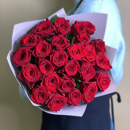 Розы Букет из 25 красных роз (70 см)
