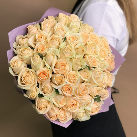 Розы Букет из 51 кремовой розы (50 см)