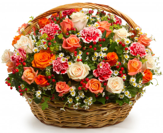 Заказать корзину цветов Праздничное Настроение в Лесном — дешевые цветы