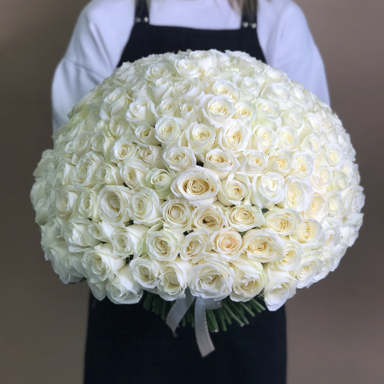 Розы Букет из 201 белой розы (40 см)