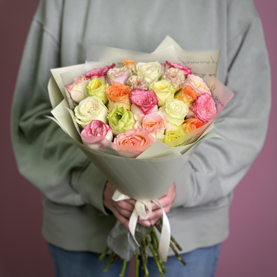 Пионовидная роза Букет из пионовидной розы Мармелад