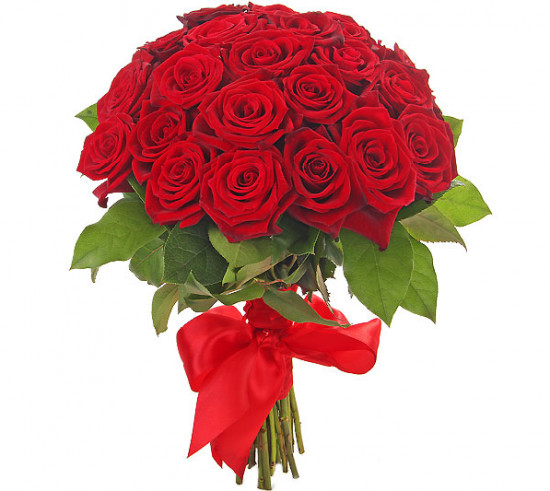 Букеты из роз Букет из 31 красной розы (50см)