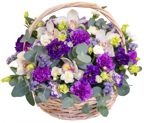 Корзина цветов Темные аллеи