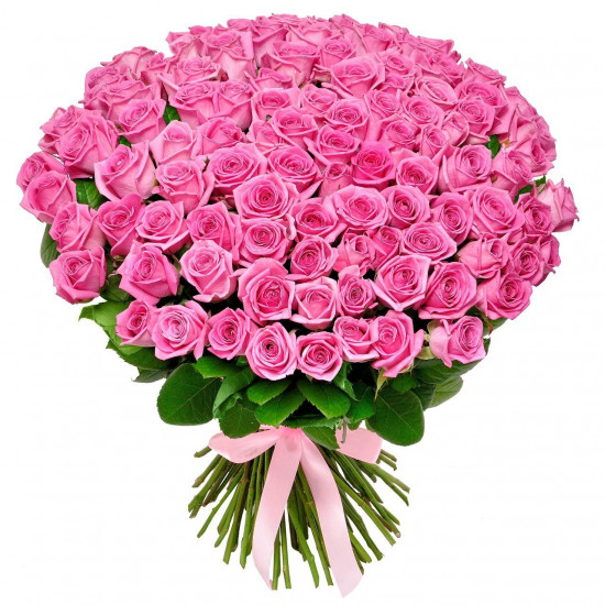 Розы Букет из 201 розовой розы (40 см)
