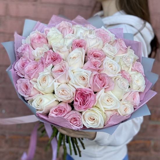 Пионовидная роза Букет из 51 пионовидной розы