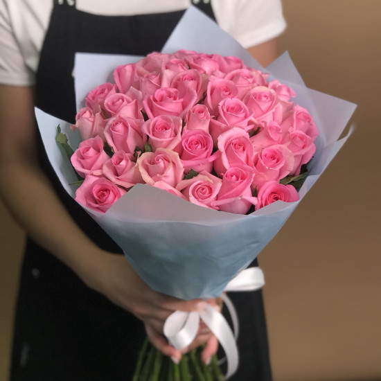 Розы Букет из 35 розовых роз (60 см)