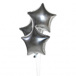 Воздушные шары Воздушные шары Звезды (серебро) 3 шт.