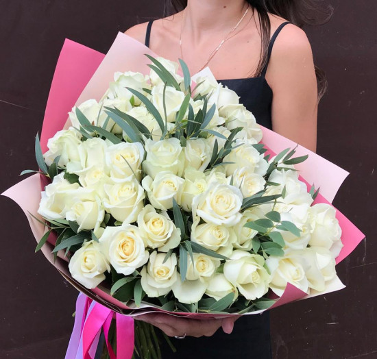 Евро букет из 55 роз