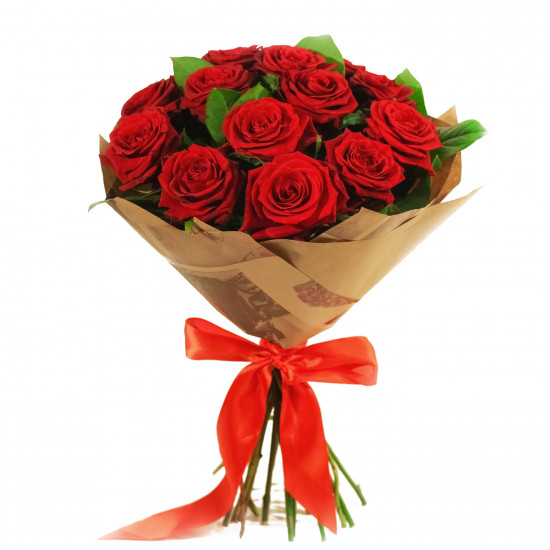 Розы Букет из 15 красных роз (50см)