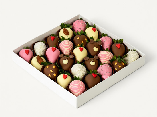 Набор клубники в шоколаде Мишки на север...