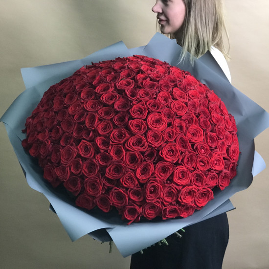 Букеты из роз Букет из 201 розы (60 см)