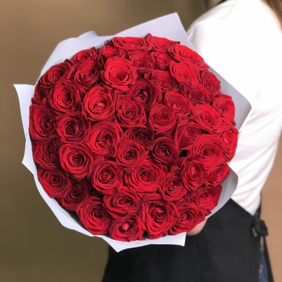 Розы Букет из 45 красных роз (40 см)