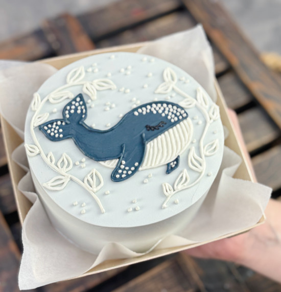 Бенто-торт "Кит"