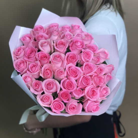 Розы Букет из 45 розовых роз (60 см)