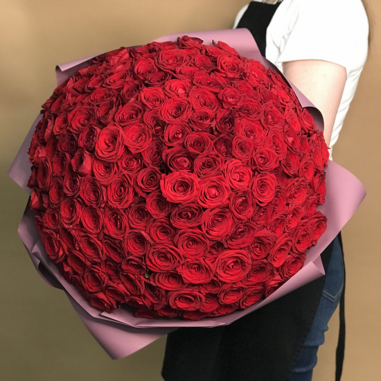 Розы Букет из 151 красной розы (40 см)