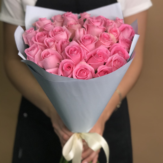 Розы Букет из 33 розовых роз (60 см)