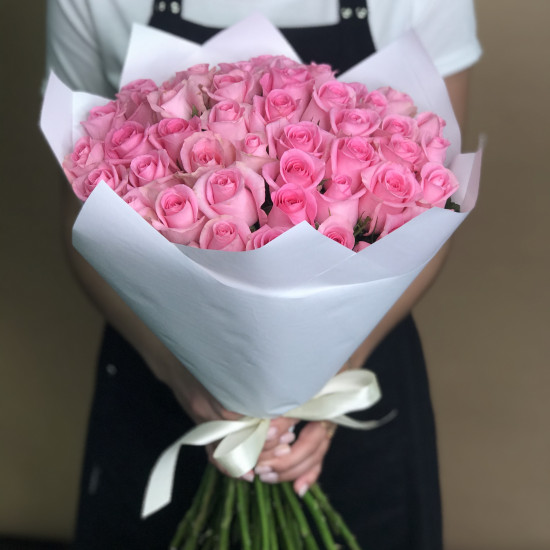Розы Букет из 45 розовых роз (60 см)