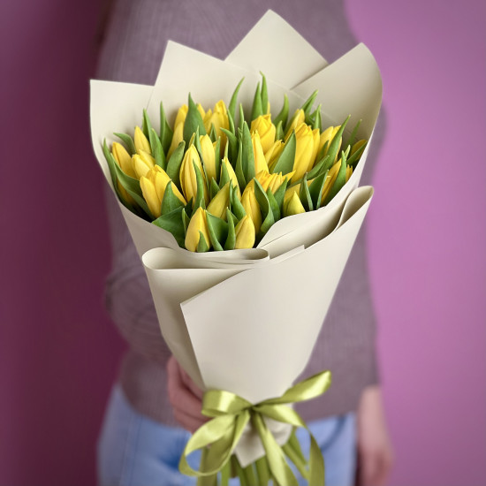 Тюльпаны Букет из 31 желтого тюльпана