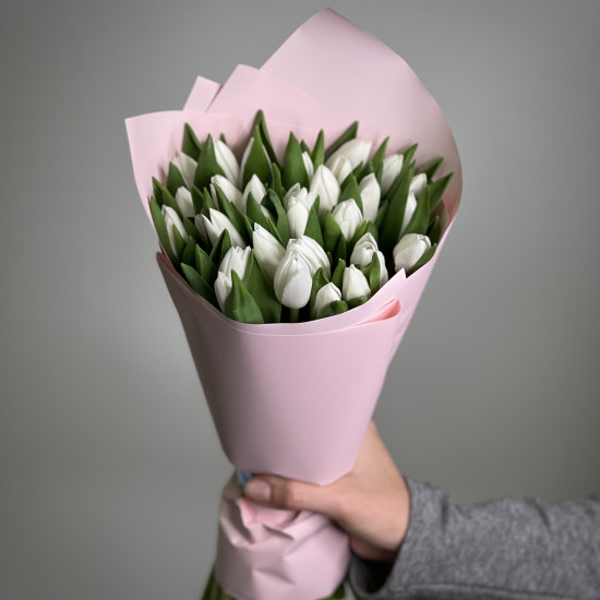 Тюльпаны Букет из 31 белого тюльпана