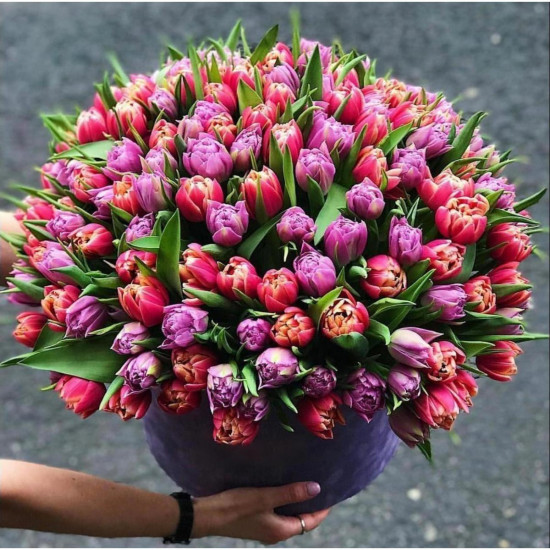 Тюльпаны Цветы в коробке Дарьяна