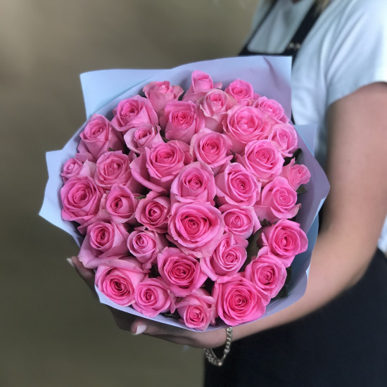 Розы Букет из 35 розовых роз (40 см)