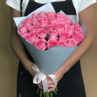 Розы Букет из 35 розовых роз (40 см)