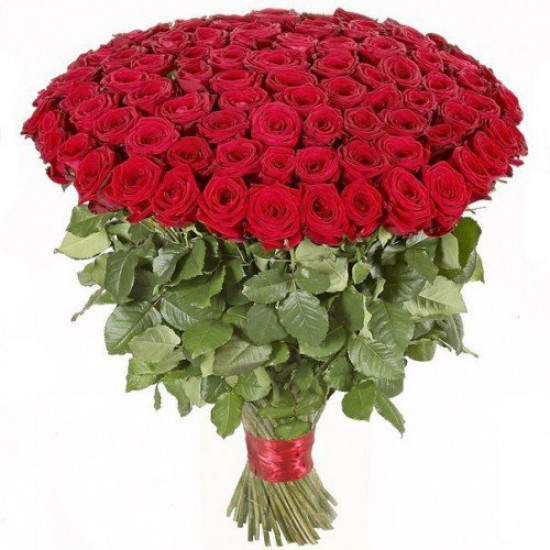 Букеты из роз Букет из 151 красной розы (50 см) Удалено