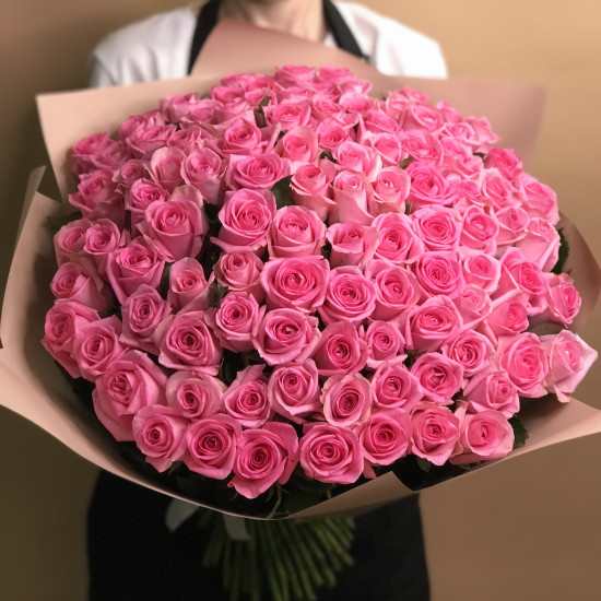 Розы Букет из 101 розовой розы (60 см)
