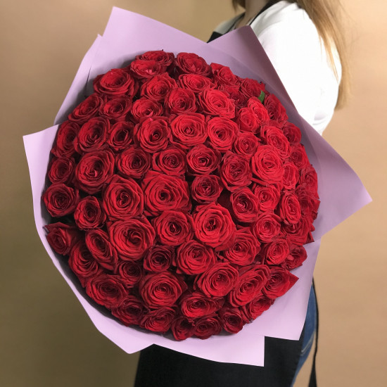 Розы Букет из 61 красной розы (40 см)