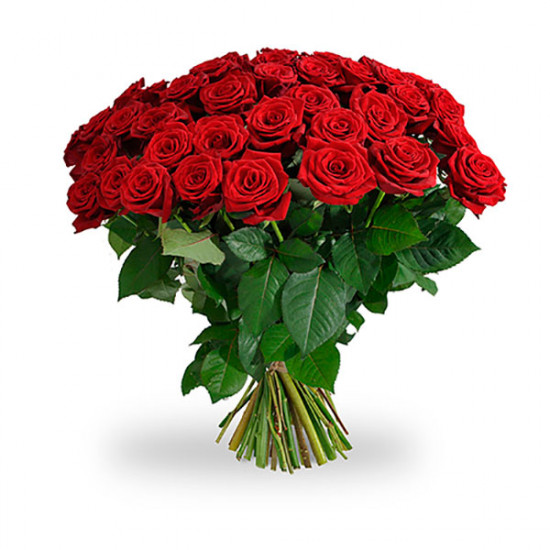 Букеты из роз Букет из 45 красных роз (50см)