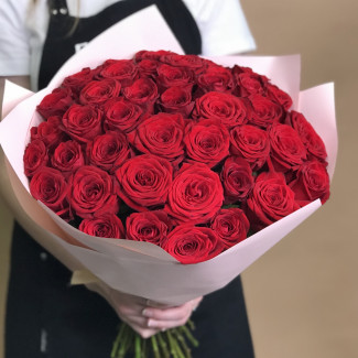 Розы Букет из 41 красной розы (50  см)