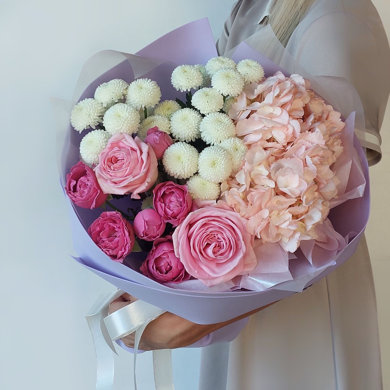 Хризантемы Букет Нежные объятия