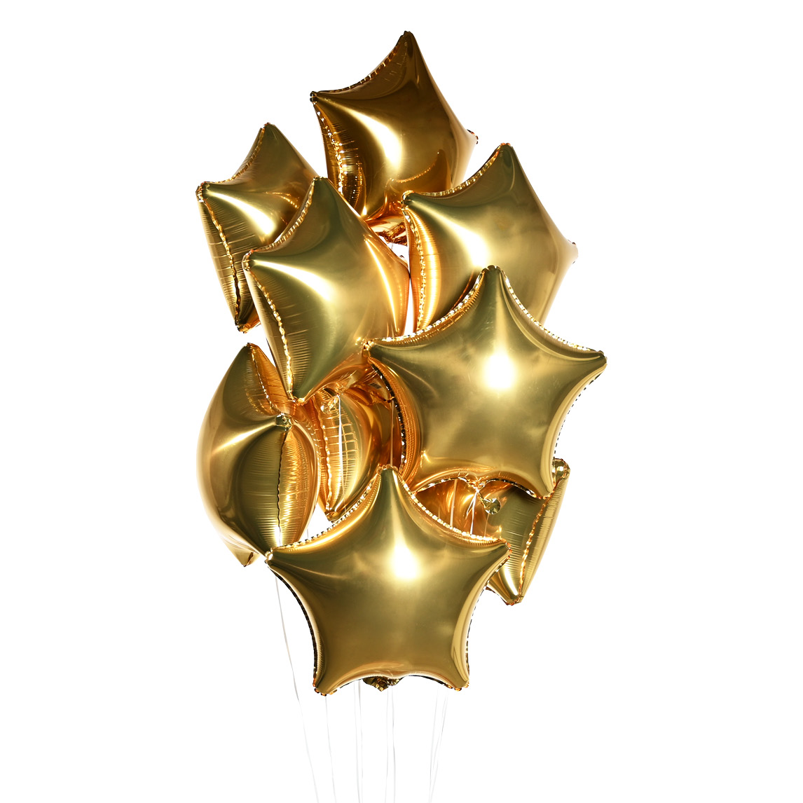 Воздушные шары Звезды (золото) 9 шт. воздушные шары из фольги в виде цифр 28 шт 1 9 дюймов