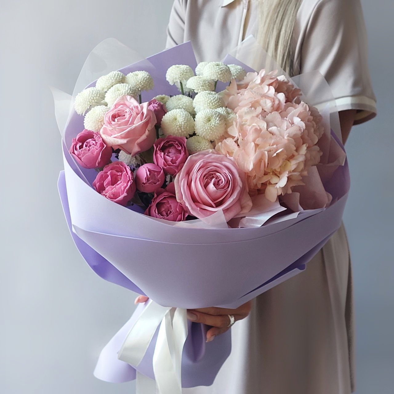 Хризантемы Букет Нежные объятия