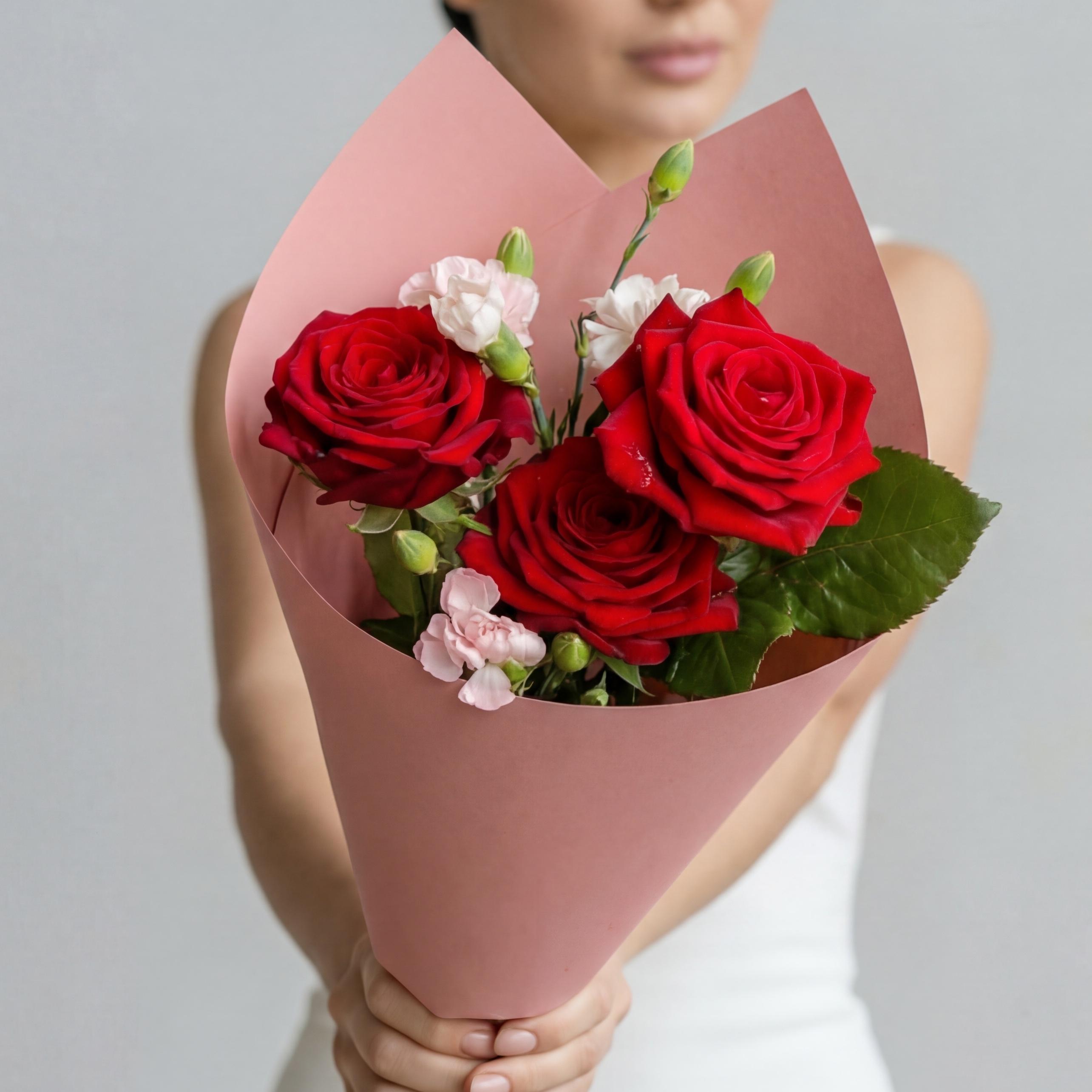 Гвоздики Букет Алый полдень