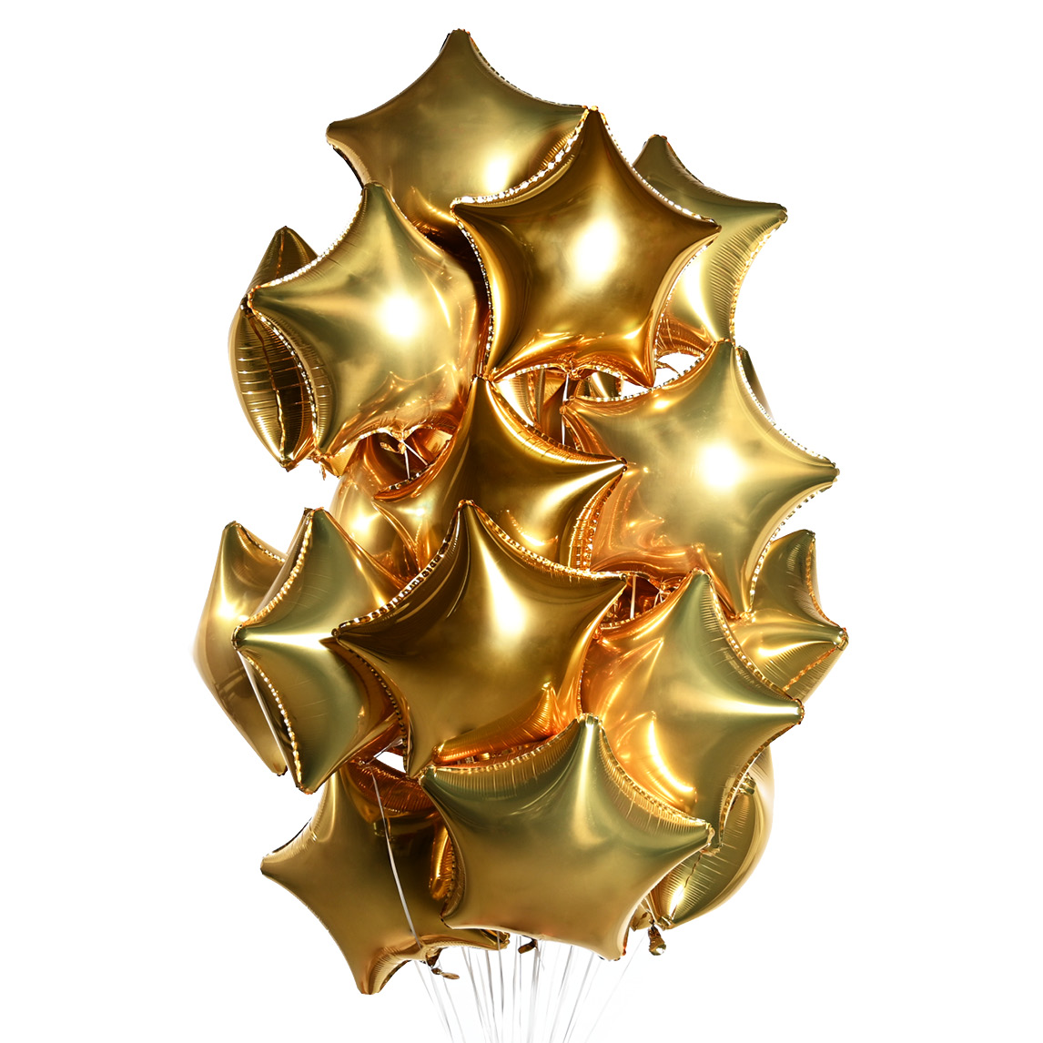 цена Воздушные шары Звезды (золото) 25 шт.