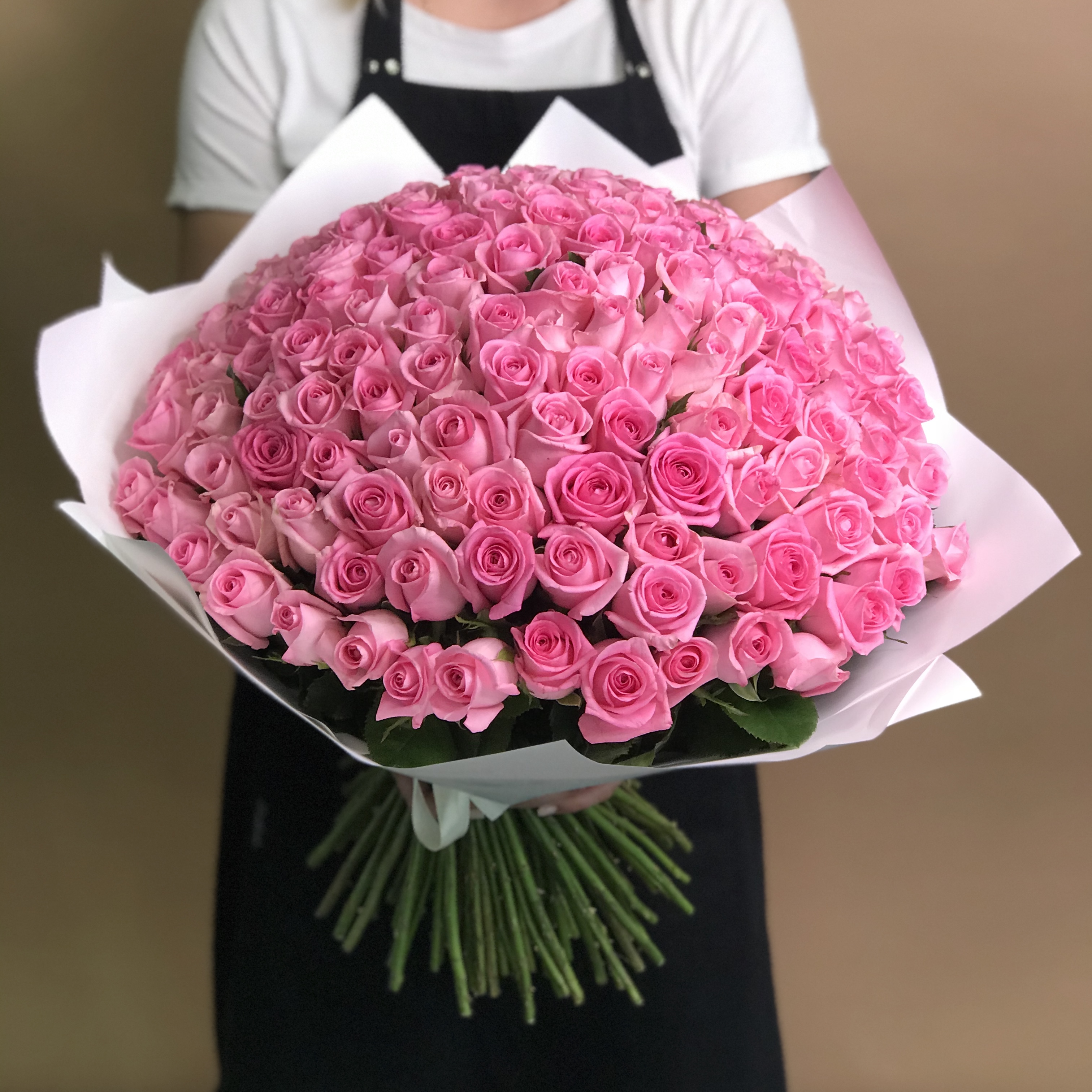Букет из 151 розовой розы (70 см) букет из 151 розовой розы 50 см
