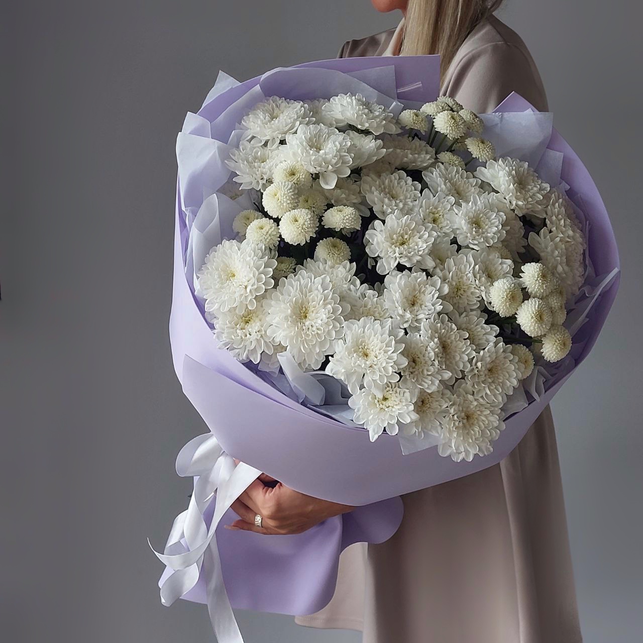 Хризантемы Букет Облачный поцелуй