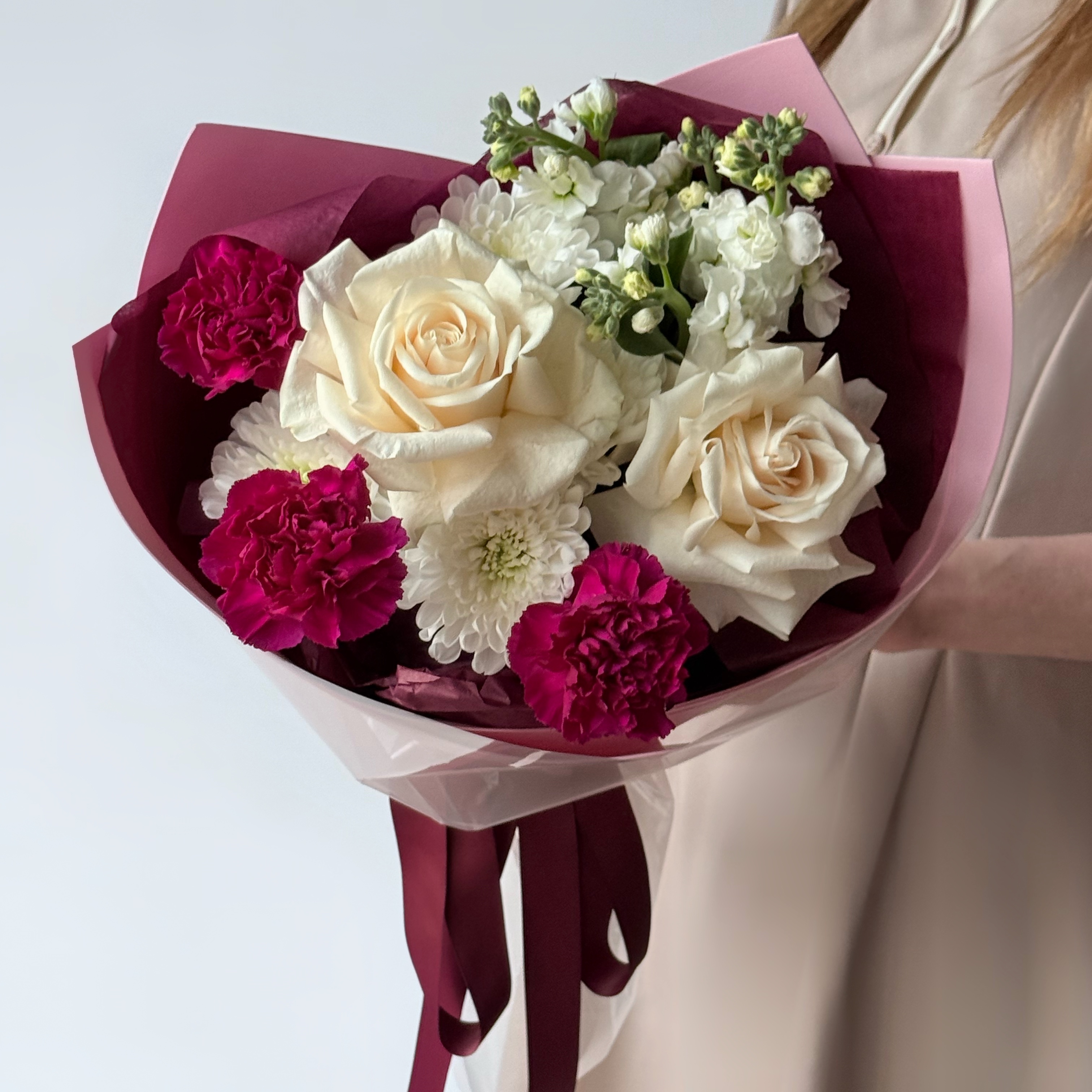 Гвоздики Букет Тепло изнутри