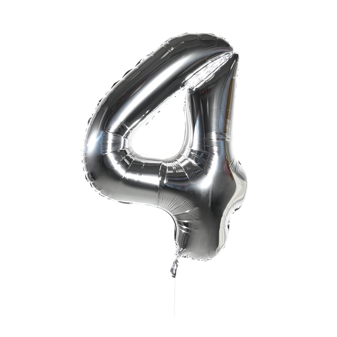 Воздушные шары Цифры (серебро) 4 воздушные шары фонтан 4