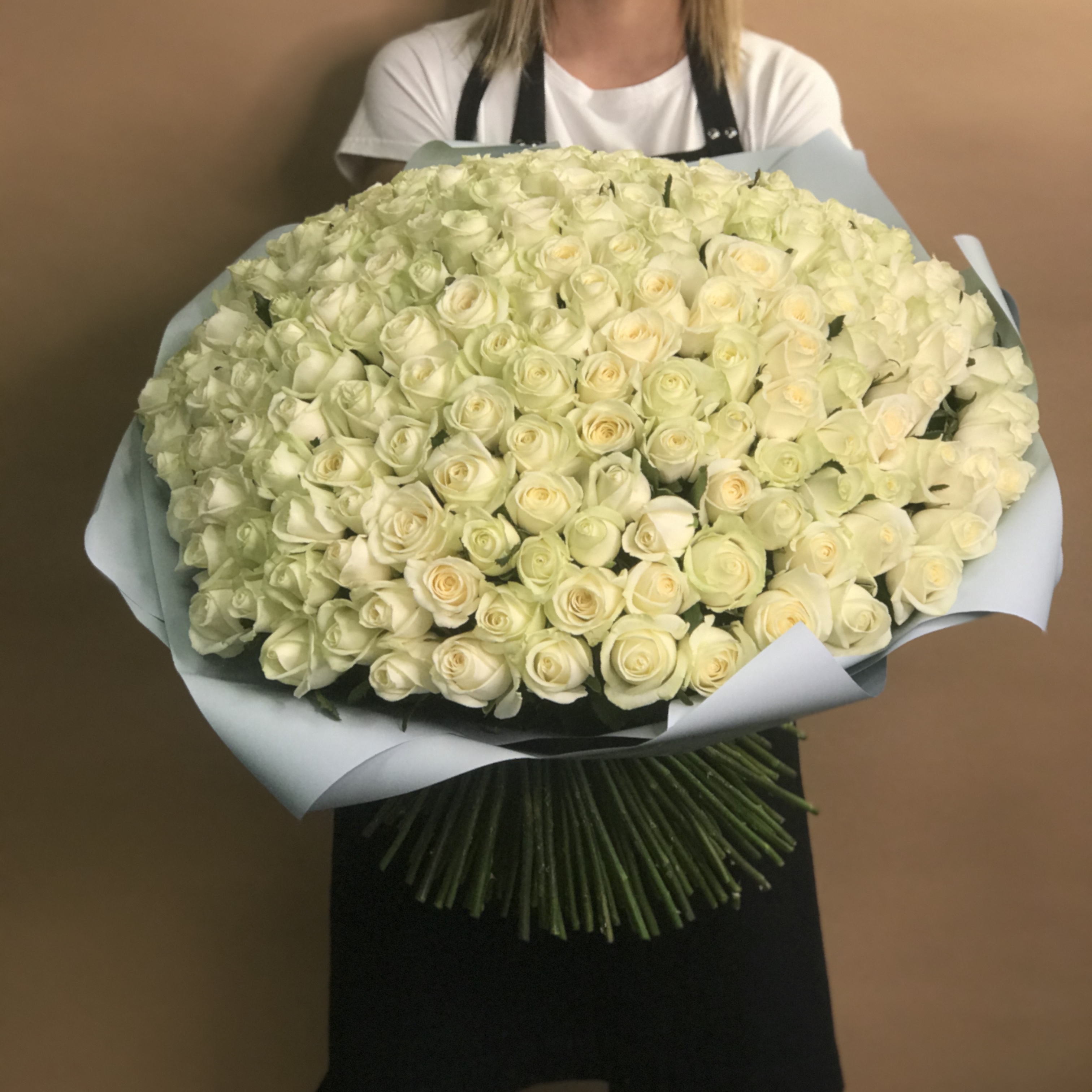 Букет из 201 белой розы (70 см) 59190