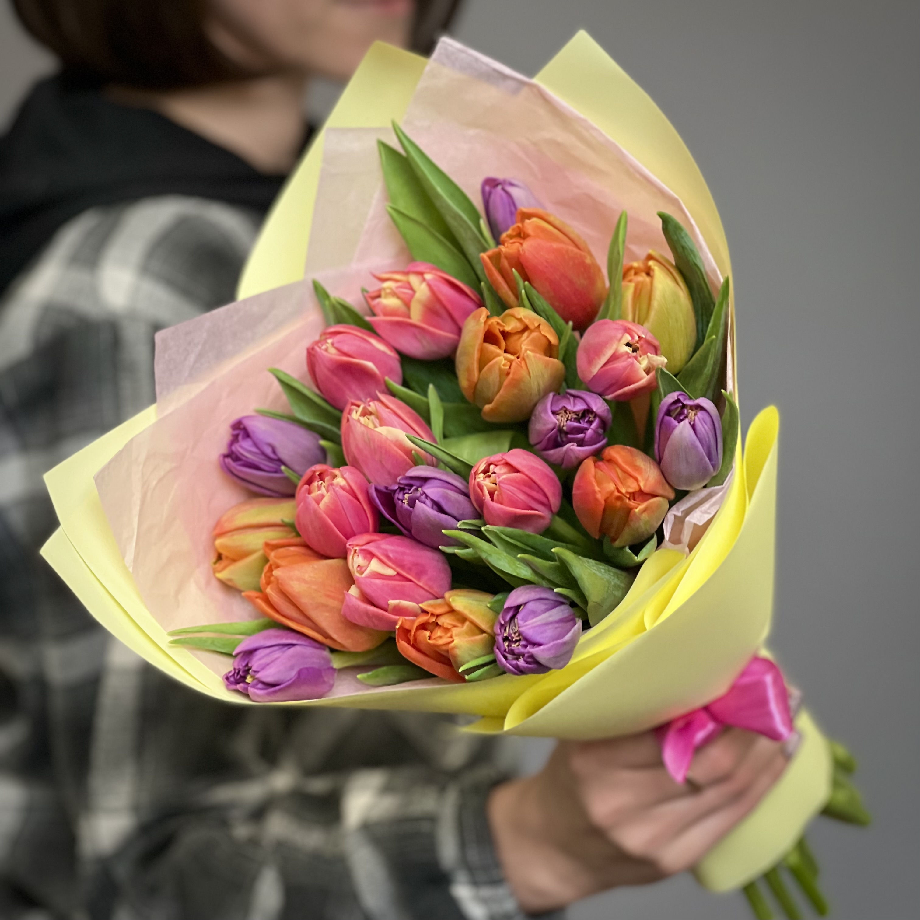 Тюльпаны Букет из 21 пионовидного тюльпана