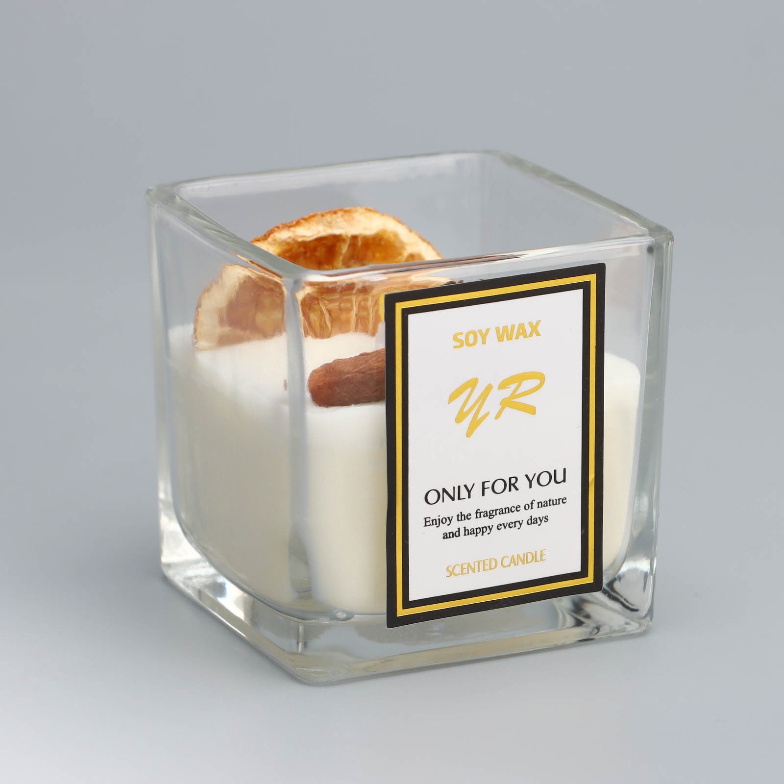 Красота и здоровье Свеча в стакане "Soy Wax", цитрус