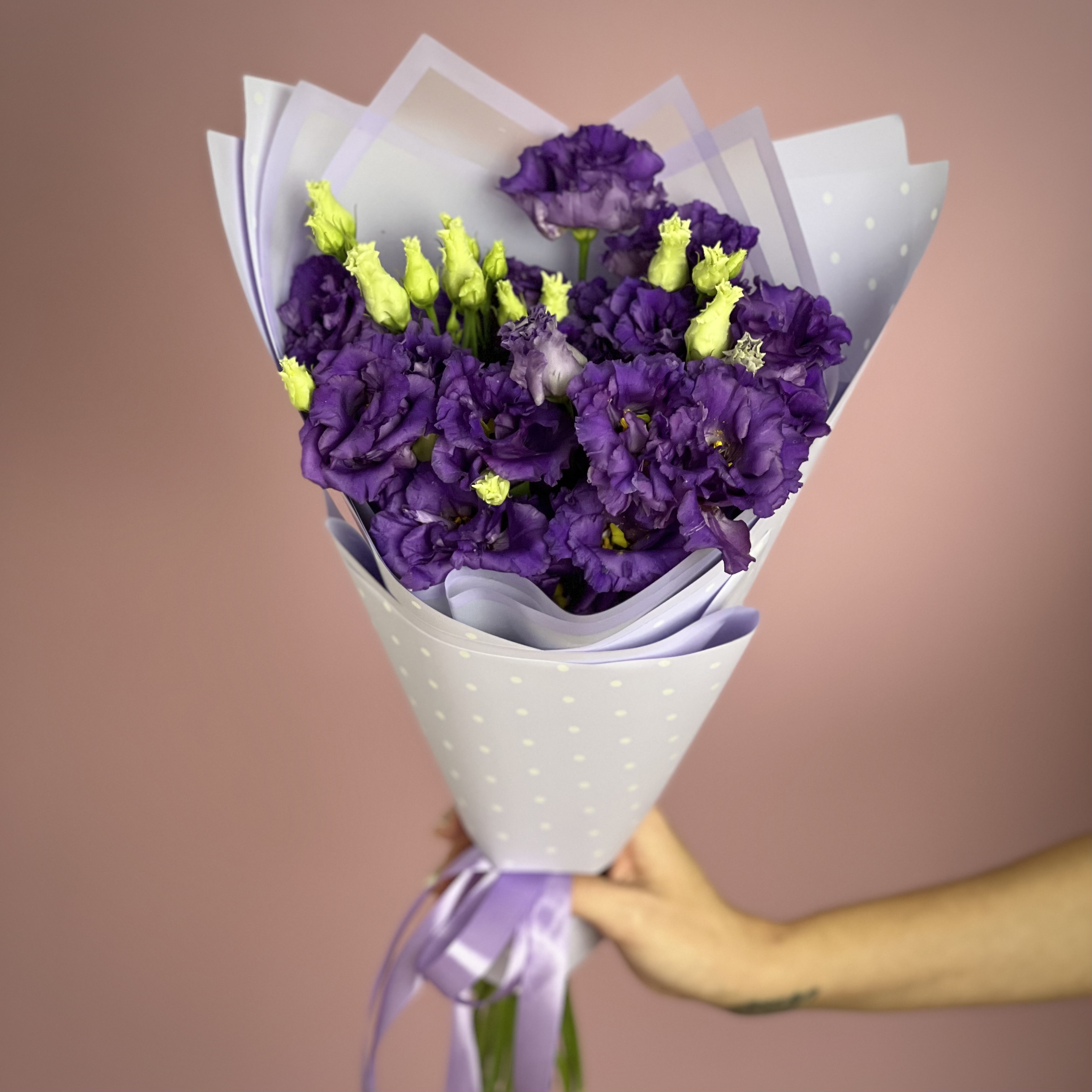 Эустома Букет из 7 фиолетовых эустом