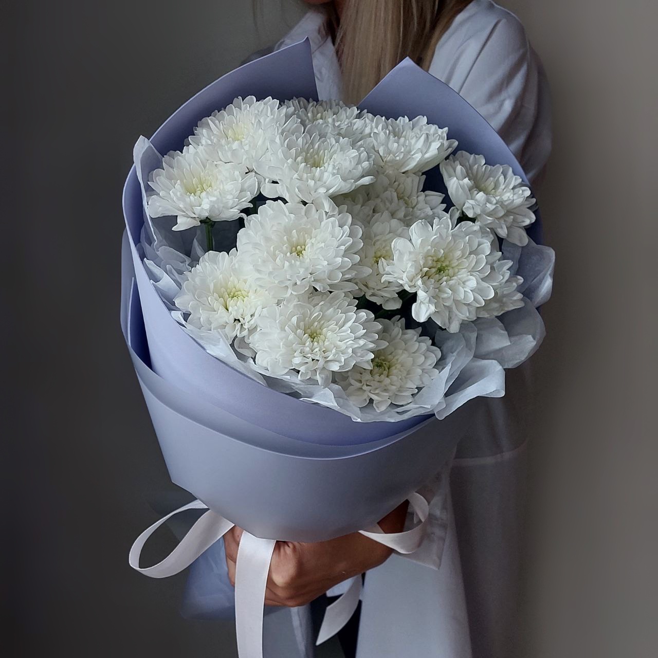 Хризантемы Букет Сахарное утро