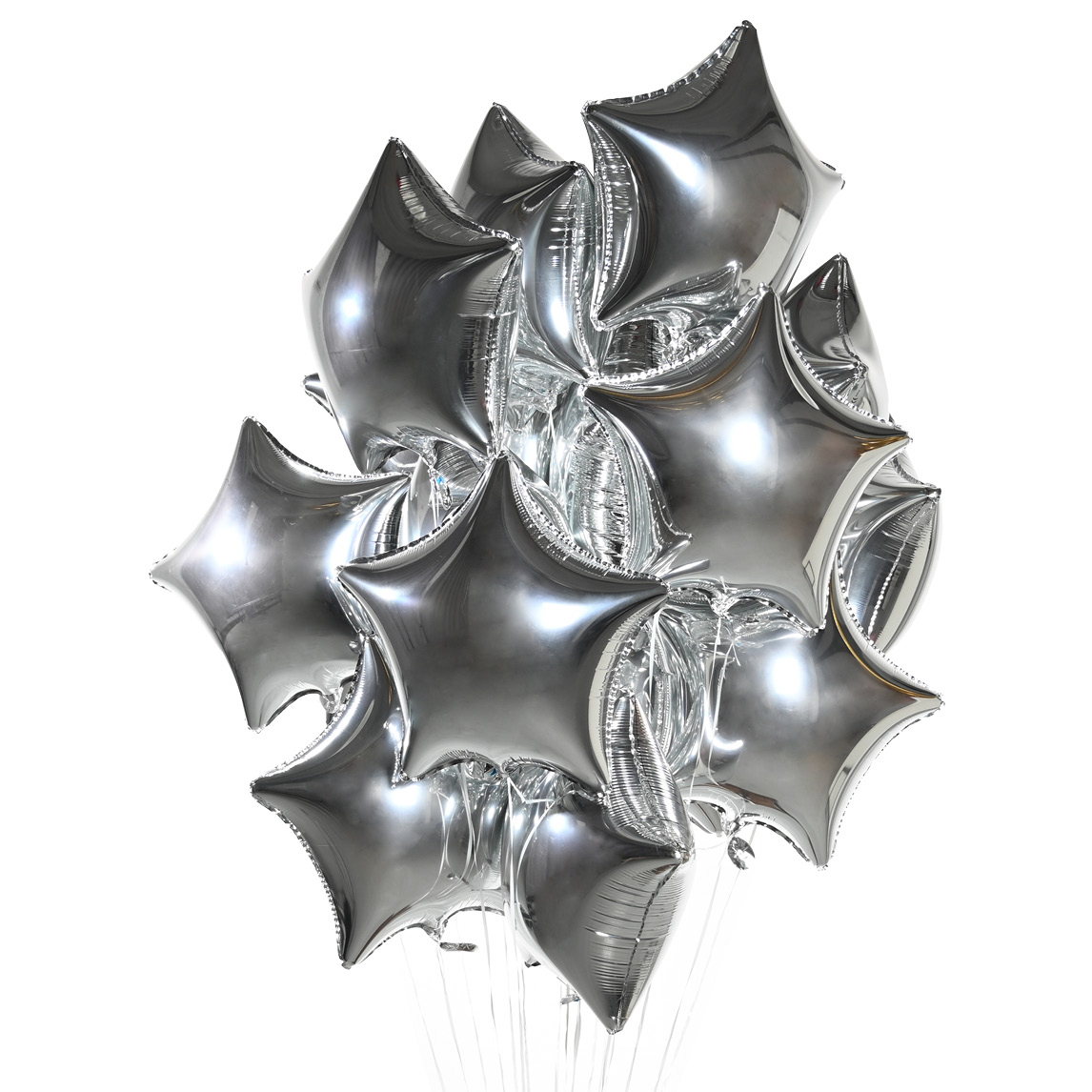 Воздушные шары Звезды (серебро) 25 шт. 10 шт компл 10 дюймов испанский счастливый каждый день фольгированные воздушные шары фелиз dia воздушные шары звезды круглые шары для дня рож